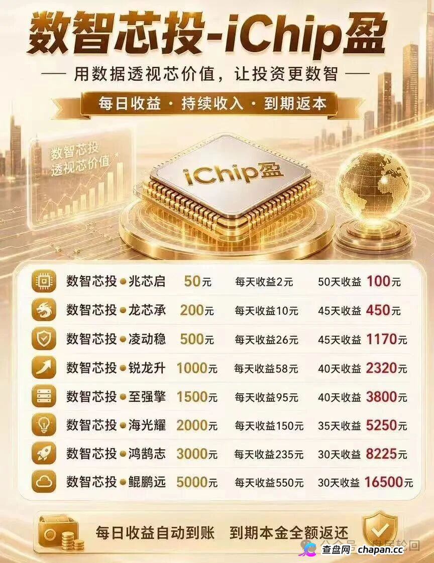 投5000日赚550,年化超4000%|数智芯投的“芯片投资”,买的不是芯片,是下一批韭菜的本金(1) 投5000日赚550,年化超4000%|数智芯投的“芯片投资”,买的不是芯片,是下一批韭菜的本金(1)
