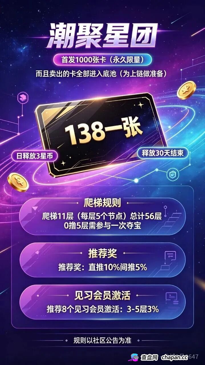 潮聚星团涉传销,56层爬梯直推抽10%,138元卡兜底提现扣20%逼拼团,拉人头就是拉刑期。(2) 潮聚星团涉传销,56层爬梯直推抽10%,138元卡兜底提现扣20%逼拼团,拉人头就是拉刑期。(2)